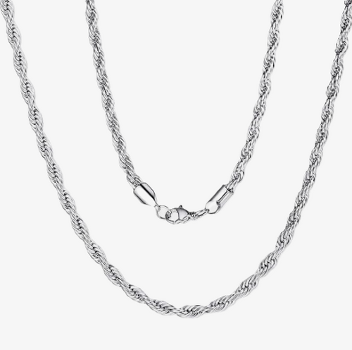 3mm Ladies Rope Chain / Rope Necklace Stainless Steel (Copy)