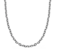 6mm Medium Oval Link Chain Unisex Necklace Stainless Steel CH29