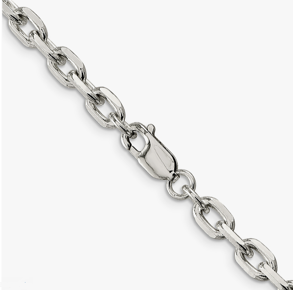 Stainless Steel Large Oval Link 8mm Necklace Unisex Many Lengths