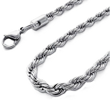 Load image into Gallery viewer, 4mm Solid Rope Chain / Necklace Stainless Steel CH4