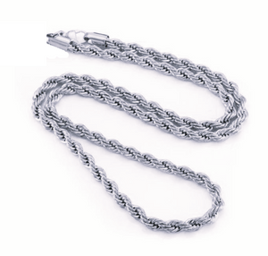 4mm Solid Rope Chain / Necklace Stainless Steel CH4