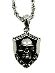 Strong Skull Pendant Four Chains to Choose from Stainless Steel