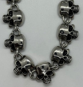 Necklace Stainless Steel Biker Punisher Skull