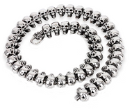 Stainless Steel Biker Cracked Skull Heavy Necklace SP14