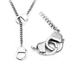 Stainless Steel Handcuff Necklace Unisex