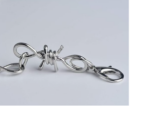 Stainless Steel Barbed Wire Unisex Necklace 7 lengths