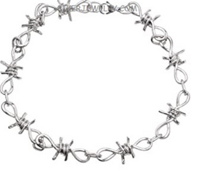 Stainless Steel Barbed Wire Unisex Necklace 7 lengths