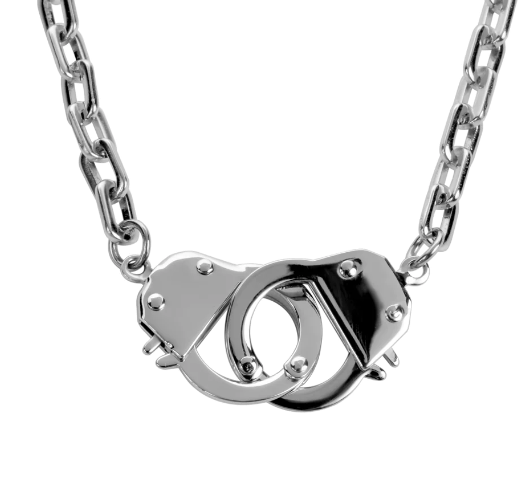 Handcuff Jewelry Ladies Biker Handcuff Pendant Necklace Stainless Steel