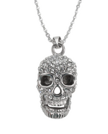 Ladies Skull Pendant & Necklace Stainless Steel SP30