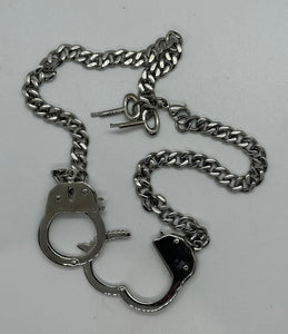 Large Jewelry Handcuff Pendant Necklace Cuban Link Stainless Steel