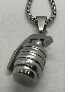 Pendent & Chain Stainless Steel Hang Grenade