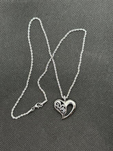 Load image into Gallery viewer, Biker Jewelry Ladies Fancy Heart Pendant &amp; Necklace Stainless Steel