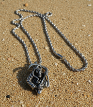 Load image into Gallery viewer, Grim Reaper Pendant on 2mm Rope Chain Unisex Necklace Stainless Steel SP4