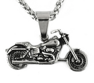 Small Motorcycle Pendant Biker Necklace Stainless Steel SP50S
