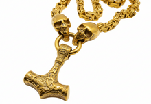 Load image into Gallery viewer, Thor's Hammer Necklace 3 colors Stainless Steel 24-inch Necklace SP54