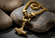 Load image into Gallery viewer, Thor's Hammer Necklace 3 colors Stainless Steel 24-inch Necklace SP54