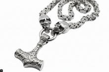Load image into Gallery viewer, Thor's Hammer Necklace 3 colors Stainless Steel 24-inch Necklace SP54