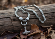 Load image into Gallery viewer, Thor's Hammer Necklace 3 colors Stainless Steel 24-inch Necklace SP54