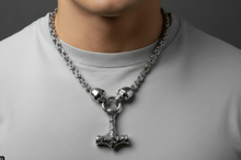 Load image into Gallery viewer, Thor's Hammer Necklace 3 colors Stainless Steel 24-inch Necklace SP54