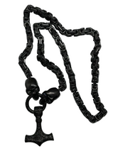 Load image into Gallery viewer, Thor's Hammer Necklace 3 colors Stainless Steel 24-inch Necklace SP54