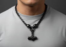 Load image into Gallery viewer, Thor's Hammer Necklace 3 colors Stainless Steel 24-inch Necklace SP54