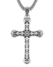 Load image into Gallery viewer, Tribal Cross Necklace Unisex Pendant &amp; Chain Unisex Religious Jewelry Stainless Steel SP59