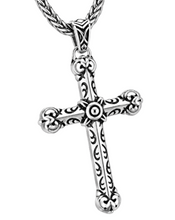 Load image into Gallery viewer, Tribal Cross Necklace Unisex Pendant &amp; Chain Unisex Religious Jewelry Stainless Steel SP59