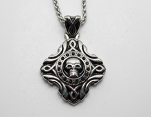 Load image into Gallery viewer, Long Jaw Skull Pendant on 2mm Foxtail Link Chain Unisex Necklace Stainless Steel SP5