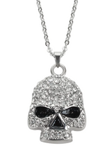 Load image into Gallery viewer, Women's Bling Skull Pendant Stainless Steel Heavy Metal Jewelry SP60