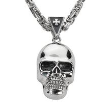 Load image into Gallery viewer, Biker Jewelry&#39;s Men&#39;s Skull Pendant Necklace Stainless Steel