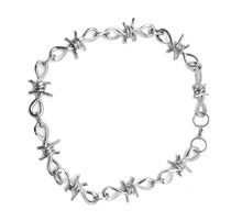 Load image into Gallery viewer, Biker Jewelry&#39;s Barbed Wire Necklace Stainless Steel