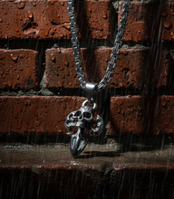 Load image into Gallery viewer, Gothic Cross Skull Pendant on 6mm Byzantine Chain Men's Necklace Stainless Steel SP7