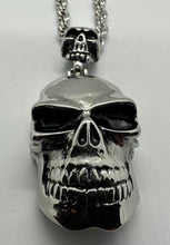 Load image into Gallery viewer, Stainless Steel 5mm Rope Necklace and Large and Small Skull