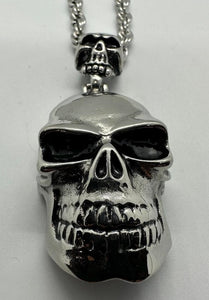 Stainless Steel 5mm Rope Necklace and Large and Small Skull