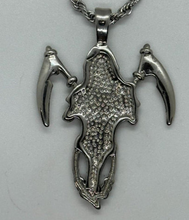 Load image into Gallery viewer, Standing Grim Reaper Pendant on 3mm Rope Chain Men's Necklace Stainless Steel SP8