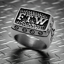 Load image into Gallery viewer, "FTW" Signet Ring Biker Stainless Steel Ring SR111