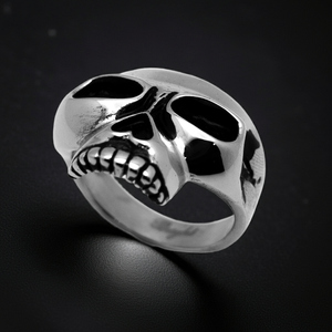 Flat Top Skull Ring Men's Stainless Steel Ring SR11