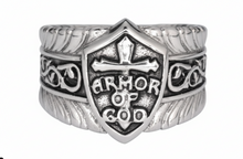 Load image into Gallery viewer, Armor of God Ring Men's Religious Biker Stainless Steel Ring SR154