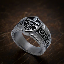 Load image into Gallery viewer, Armor of God Ring Men's Religious Biker Stainless Steel Ring SR154