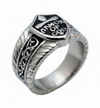 Load image into Gallery viewer, Armor of God Ring Men's Religious Biker Stainless Steel Ring SR154