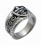 Armor of God Ring Men's Religious Biker Stainless Steel Ring SR154