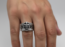 Load image into Gallery viewer, Armor of God Ring Men's Religious Biker Stainless Steel Ring SR154