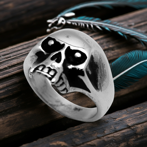 Vampire Fang Skull Ring Unisex Biker Jewelry Ring Stainless Steel SR15