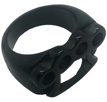 Load image into Gallery viewer, Black Brass Knuckles Ring Men's Stainless-Steel Ring SR161