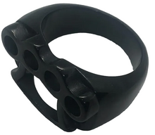 Load image into Gallery viewer, Black Brass Knuckles Ring Men's Stainless-Steel Ring SR161