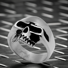 Load image into Gallery viewer, Phantom Half Jaw Skull Ring Biker Jewelry Unisex Stainless Steel SR16