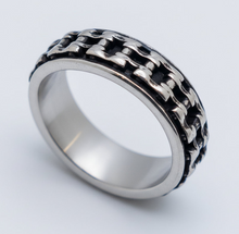 Load image into Gallery viewer, Bike Chain Ring Men's<BR>Biker Wedding Band Stainless Steel SR175