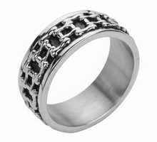 Load image into Gallery viewer, Bike Chain Ring Men's<BR>Biker Wedding Band Stainless Steel SR175