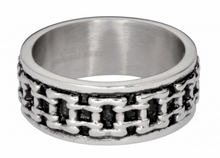 Load image into Gallery viewer, Bike Chain Ring Men's<BR>Biker Wedding Band Stainless Steel SR175
