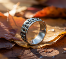 Load image into Gallery viewer, Bike Chain Ring Men's<BR>Biker Wedding Band Stainless Steel SR175
